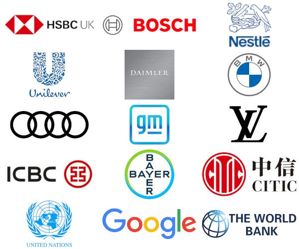 Organisations represented in the alumni community