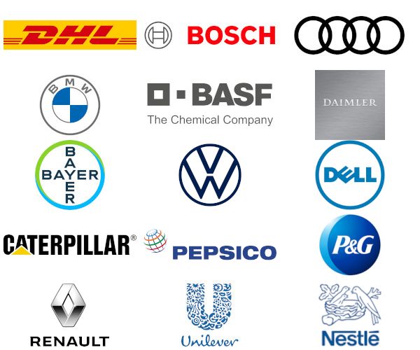Leading companies employing our alumni in Germany and worldwide