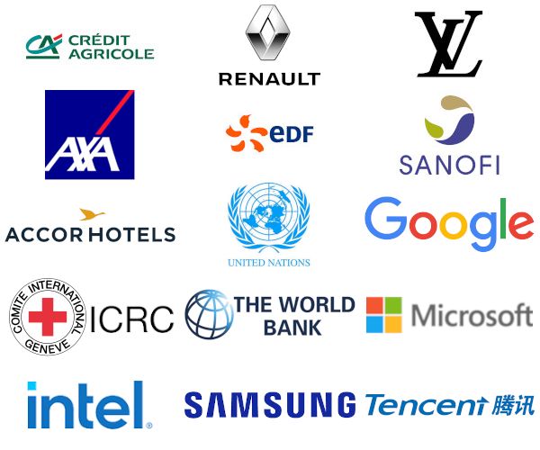 Global employers represented by alumni in France