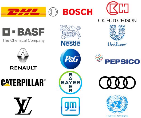 Global companies employing our alumni