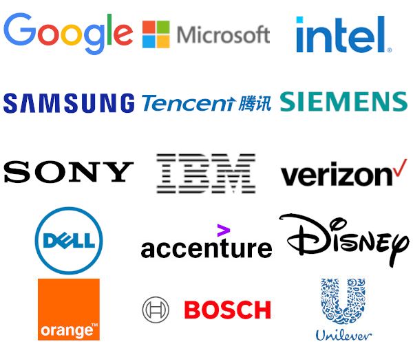 Companies employing alumni