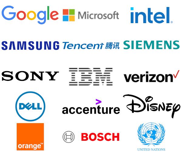 Organisations where alumni work